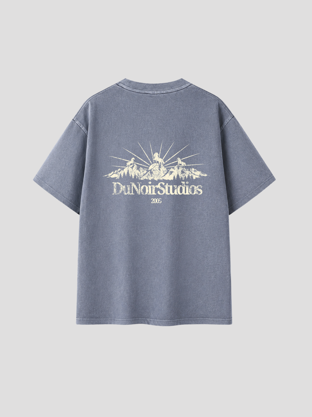 Du Noir Studios Washed T-Shirt - Stone Blue