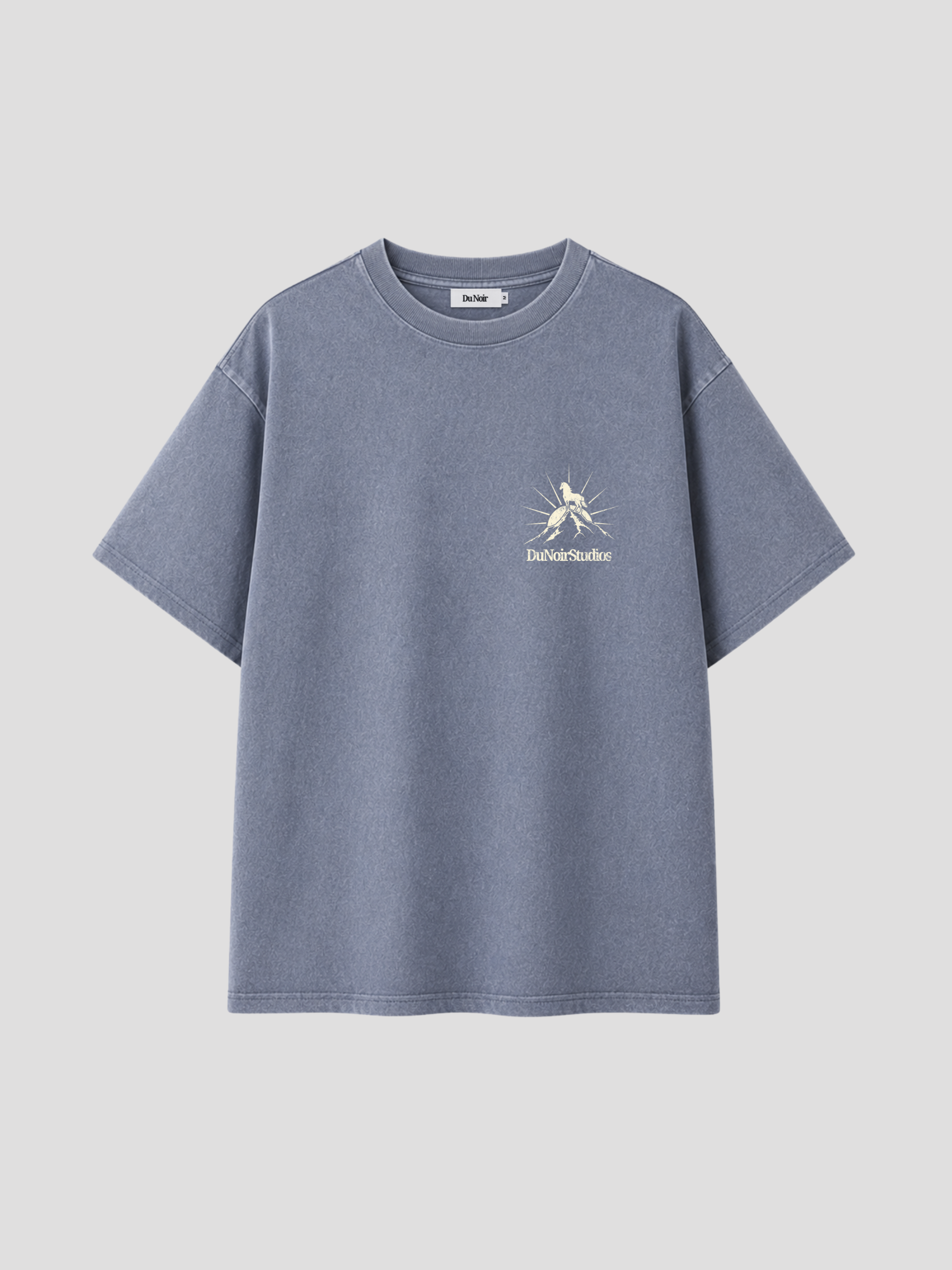 Du Noir Studios Washed T-Shirt - Stone Blue