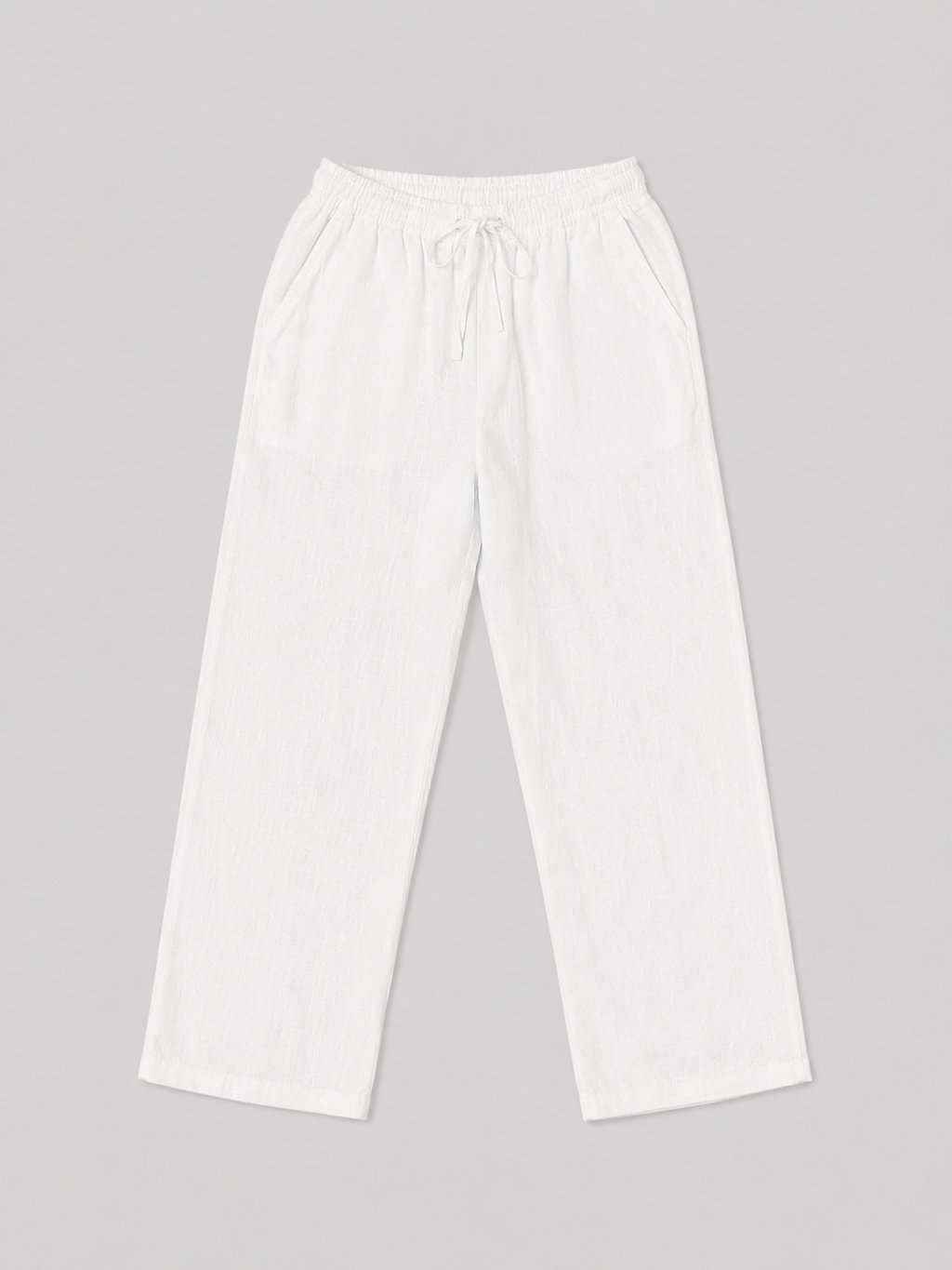Club Privé Linen Pants - White
