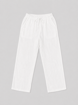 Club Privé Linen Pants - White