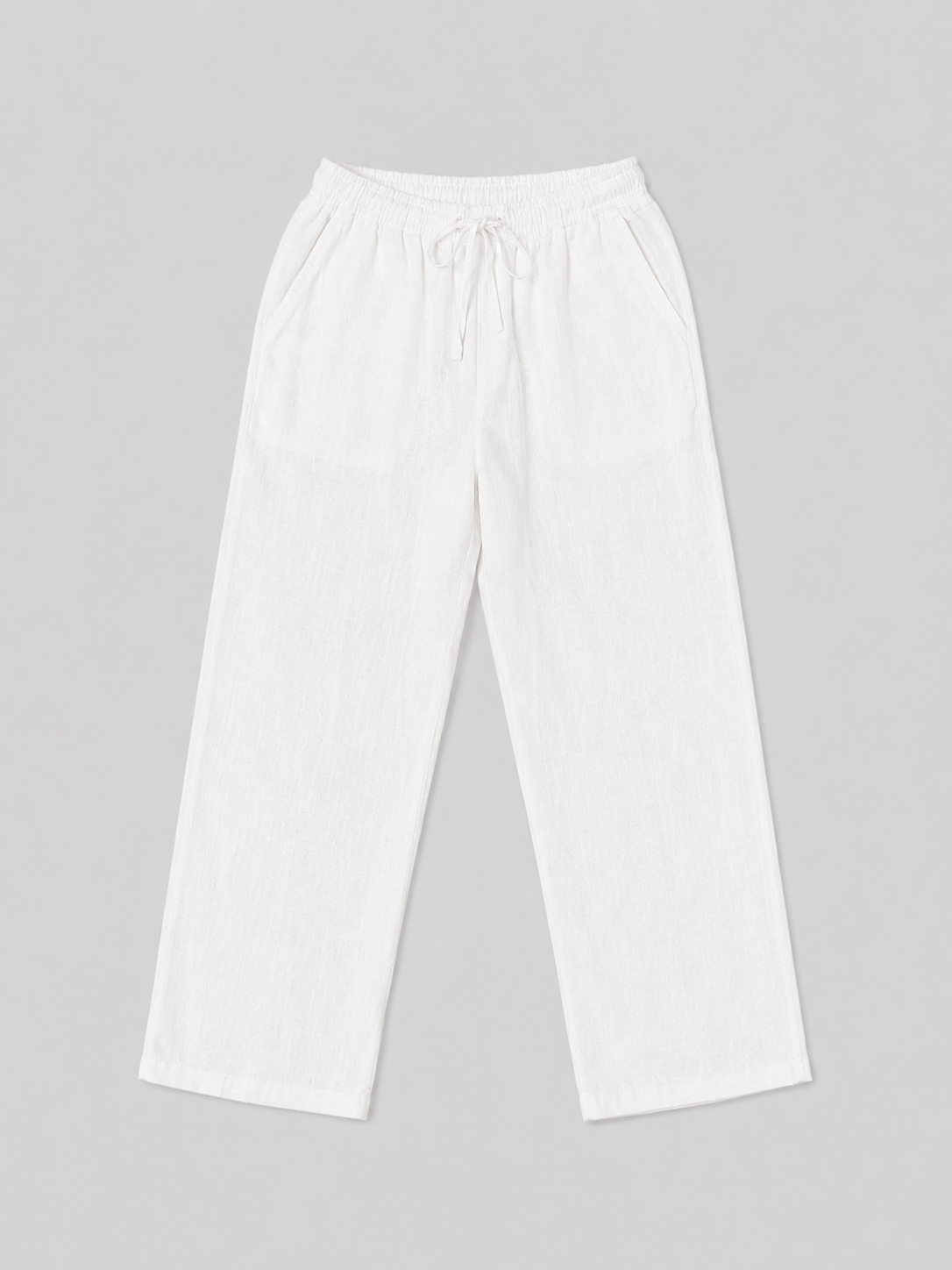 Club Privé Linen Pants - White