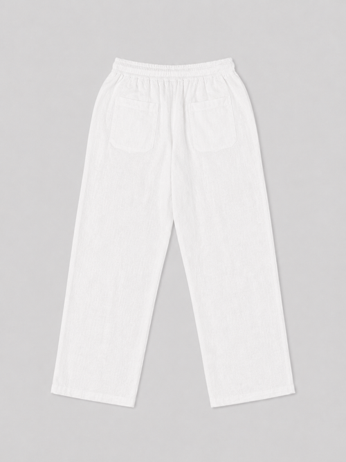 Club Privé Linen Pants - White
